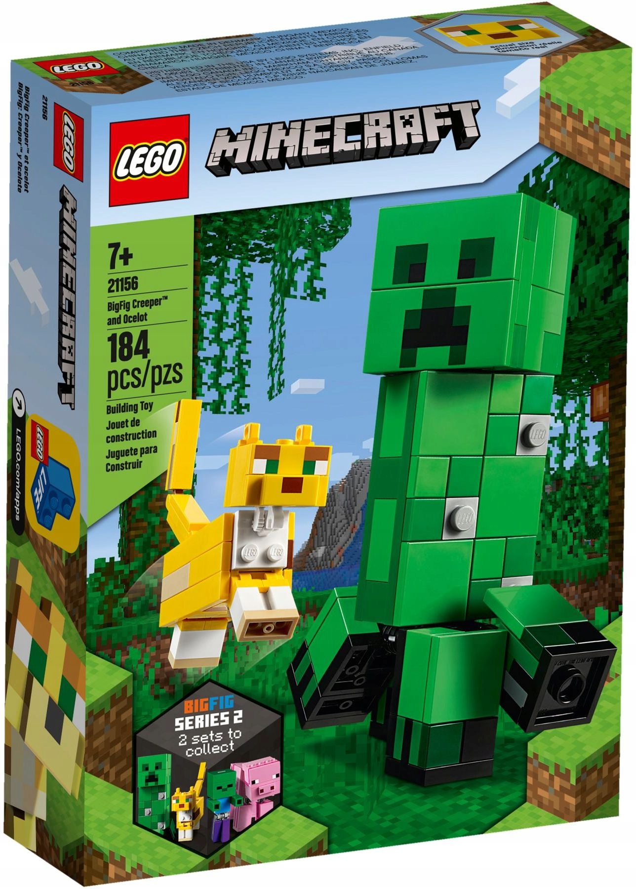 Nové Lego 21156 Minecraft – BigFig Creeper a Ocelot – Ideální dárek k Vánocům