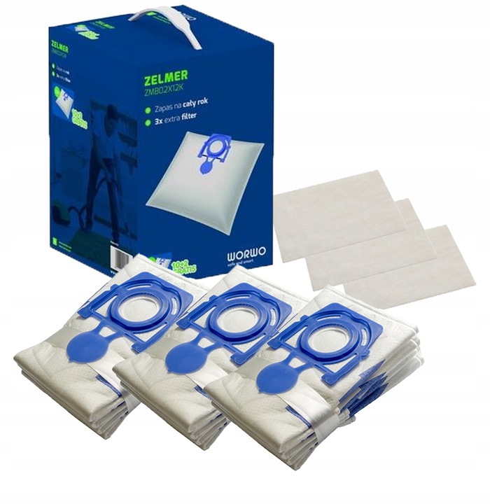 

12x Worki Odkurzacza Zelmer Meteor 2 Odyssey Elf 2