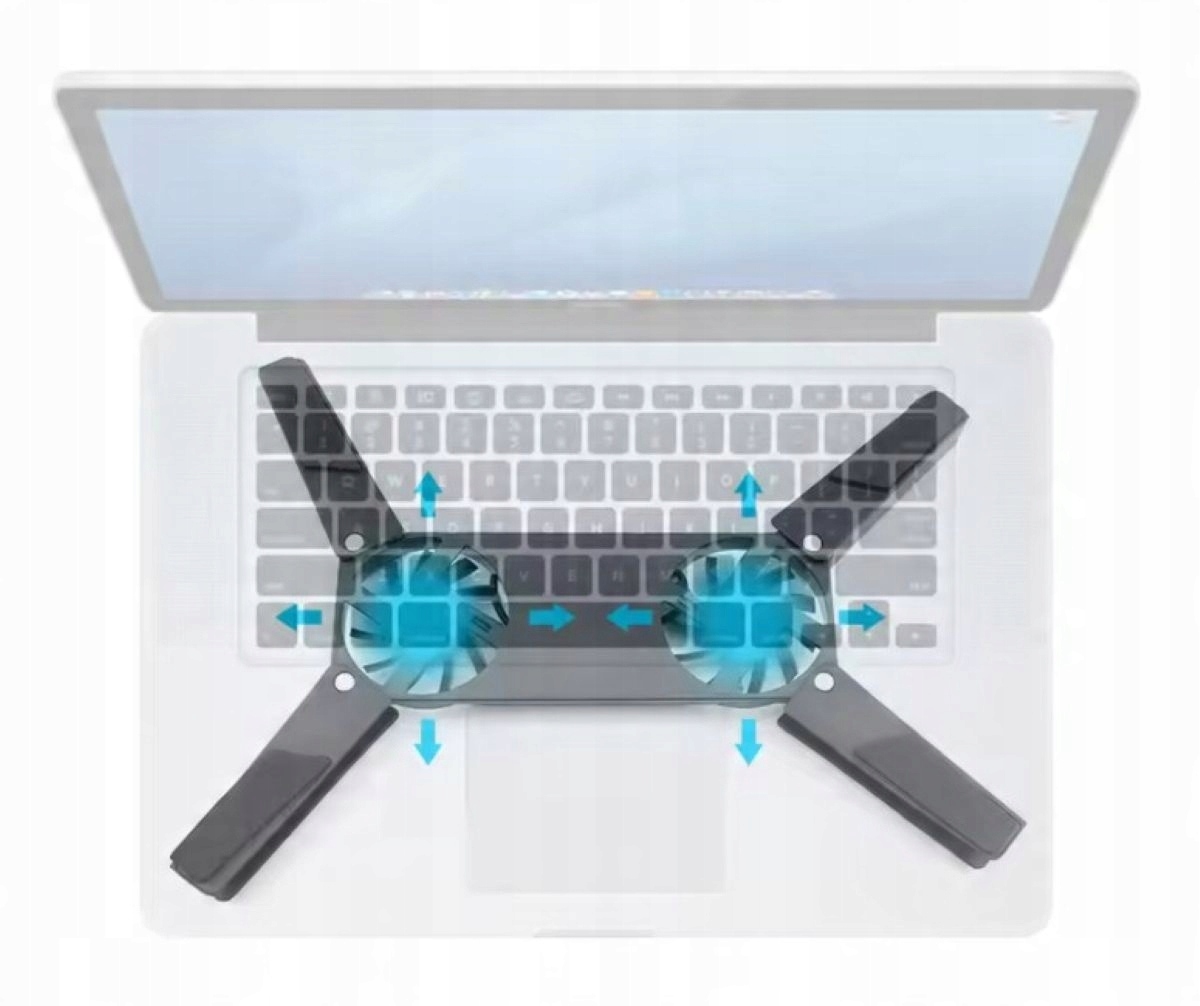 PODKŁADKA CHŁODZĄCA DO LAPTOPA NOTEBOOKA - USB SKŁADANA 2 WIATRAKI Z OSŁONĄ Kod producenta M555085/1