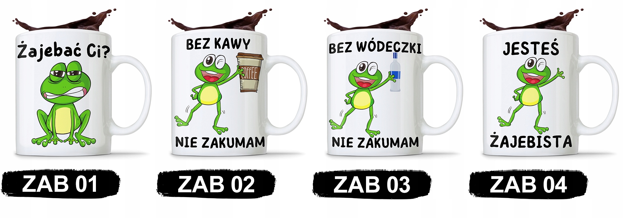 KUBEK Z ŻABA ŻABKĄ ŚMIESZNE WZORY DLA NIEJ I DLA NIEGO RÓŻNE WZORY Marka inna