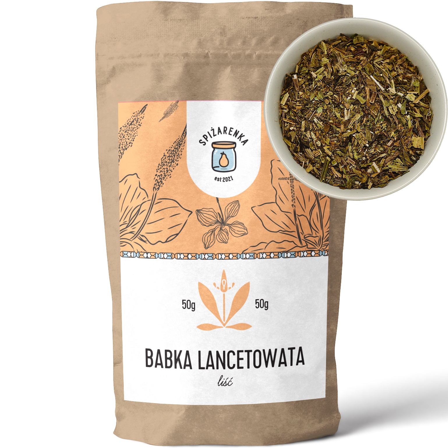 Levně 7 x Jitrocel Kopinatý List plantago kopinatý nálev Velké Balení 50 g