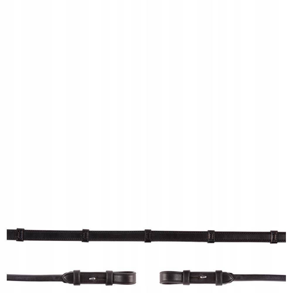 Wodze skórzano-gumowe 16mm black/silver Full Br