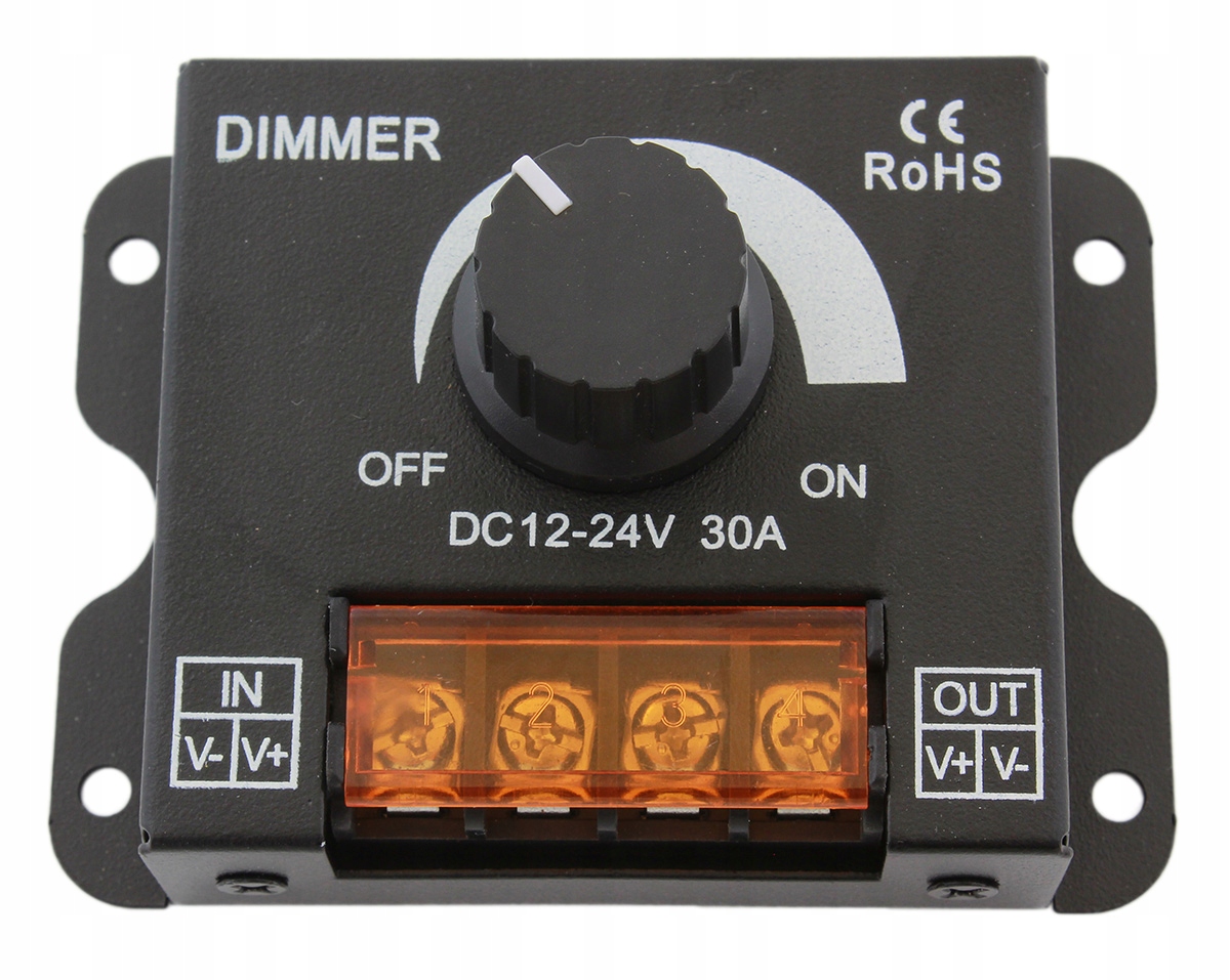 

AG132C Ściemniacz Manual Taśm Led 30A 360W 12-24V