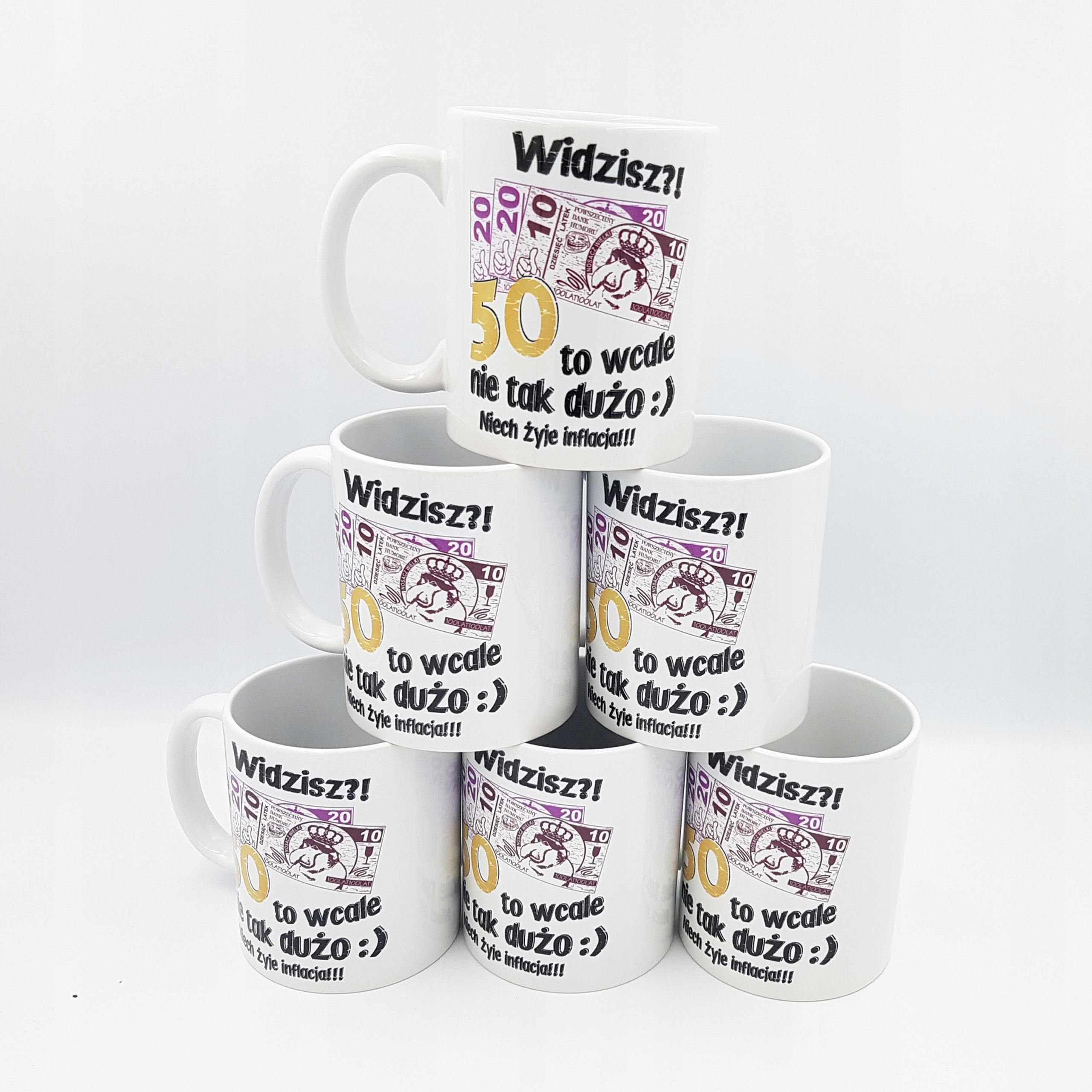 Koszulka 50 urodziny prezent urodzinowy + kubeczek Rozmiar L