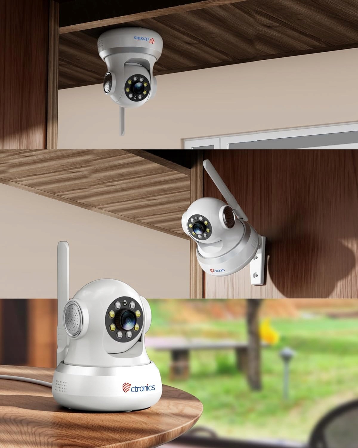 CTRONICS 4G LTE Kamera Wewnętrzna 360 PTZ Detekcja Ruchu SIM — miniatura 11
