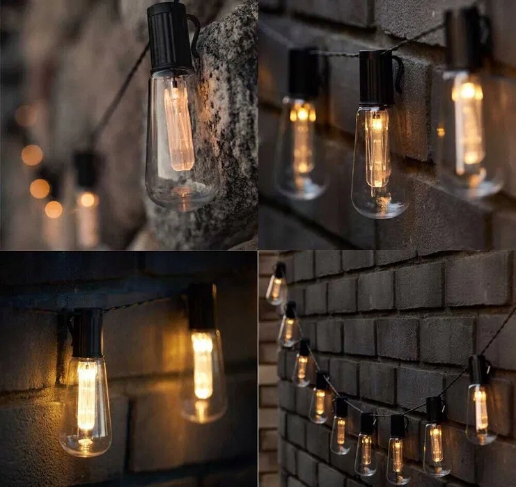 GIRLANDA SOLARNA OGRODOWA ŚWIETLNA ŻARÓWKI NA BALKON TARAS ŁAŃCUCH Rodzaj gwintu zintegrowane źródło LED