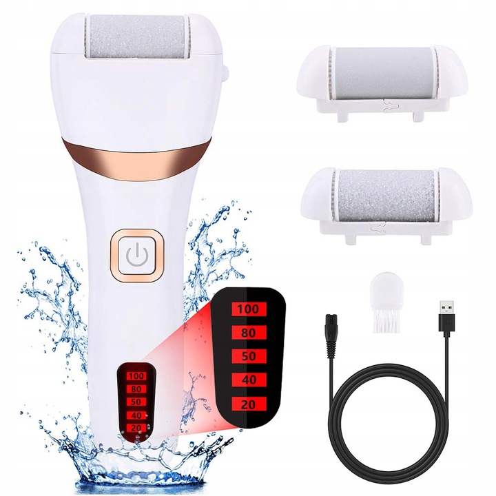 Elektrický Pilník Na Nohy Usb Paty Pila Bruska Sada Přídavných Válečků