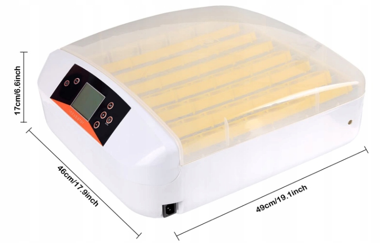 HN INKUBATOR DO JAJ MODEL YZ-56S (NIEBIESKI) Szerokość produktu 22 cm