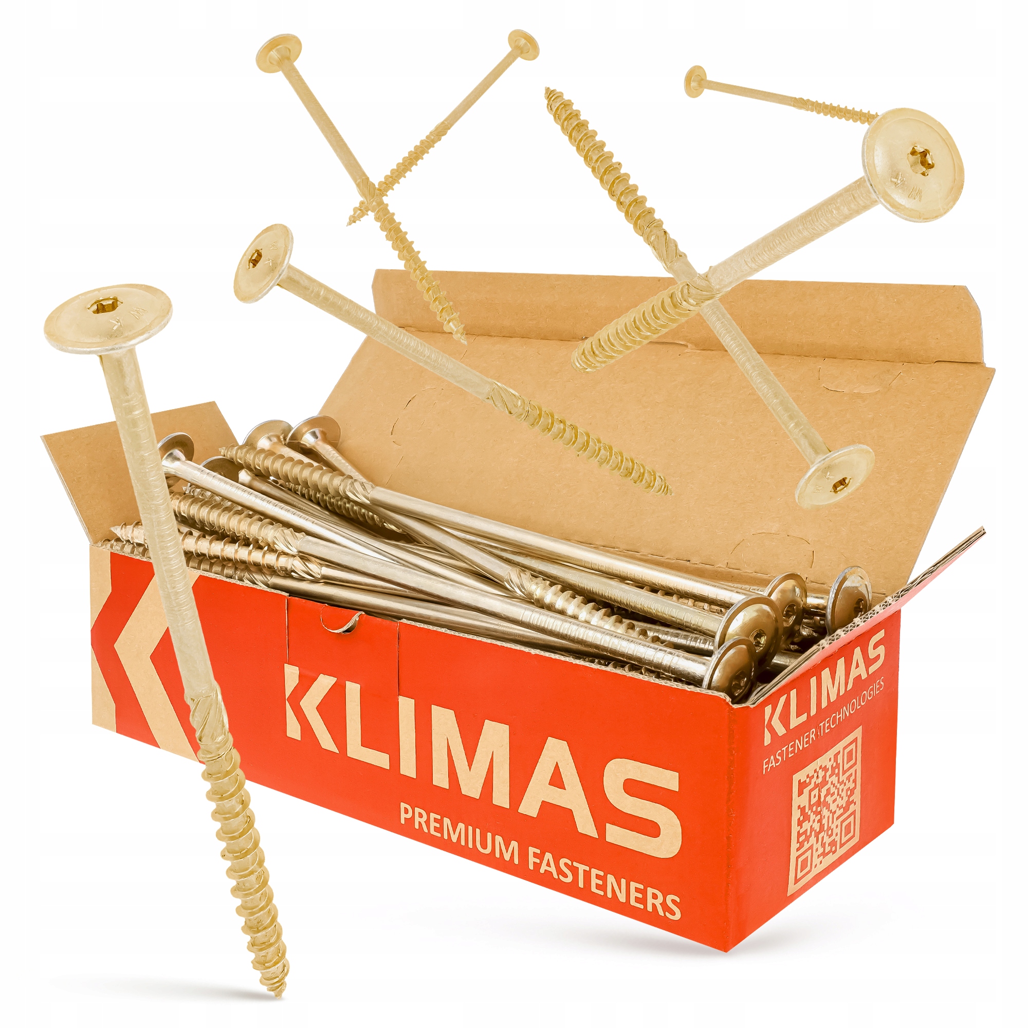 Tesařské Vruty Do Dřeva TX40 10x300 Torx Podložkové Frézy 25 ks Šrouby