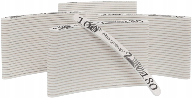 100 x Pilník Na Nehty Slim Banán 100/180 Aba Group Jednorázová manikúra