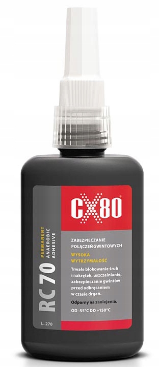 

CX-80 RC-70 50ML Klej Trwały Do Śrub od -55°C do