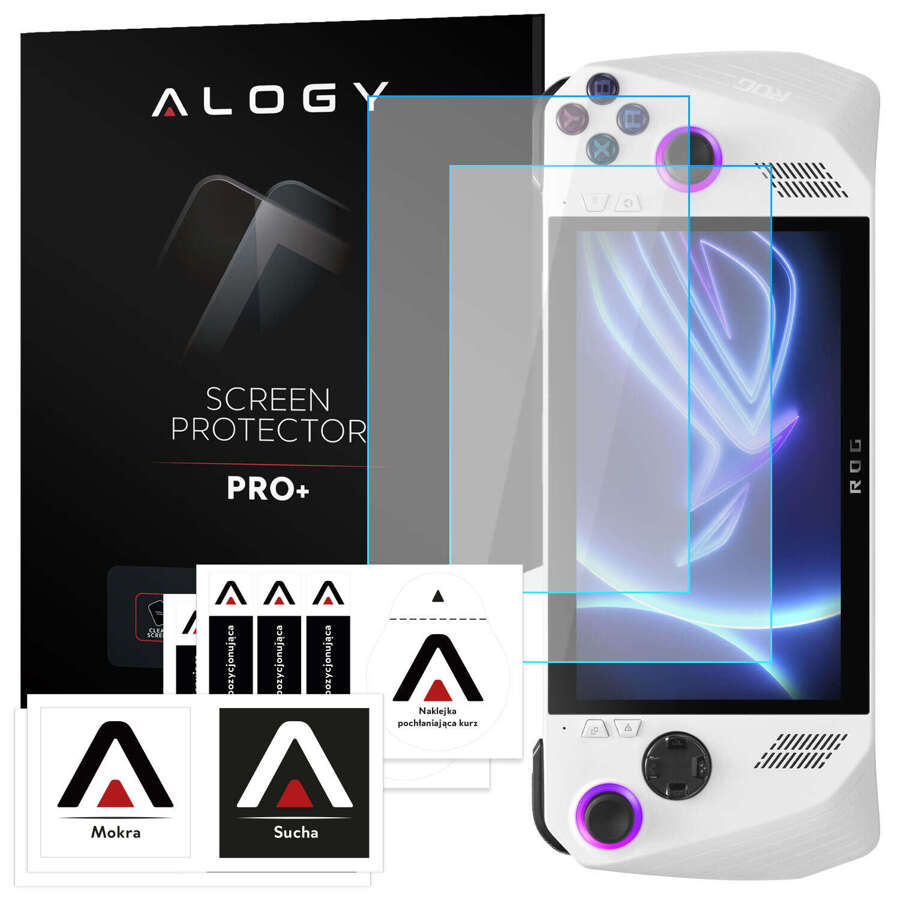 SZKŁO HARTOWANE do Asus ROG Ally NA EKRAN KONSOLI Alogy Pro+ 9H