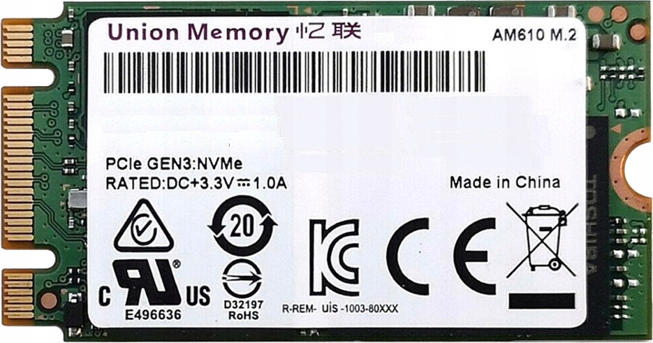 Ssd Do Steam Deck 120GB 2230 Nový Union Memory