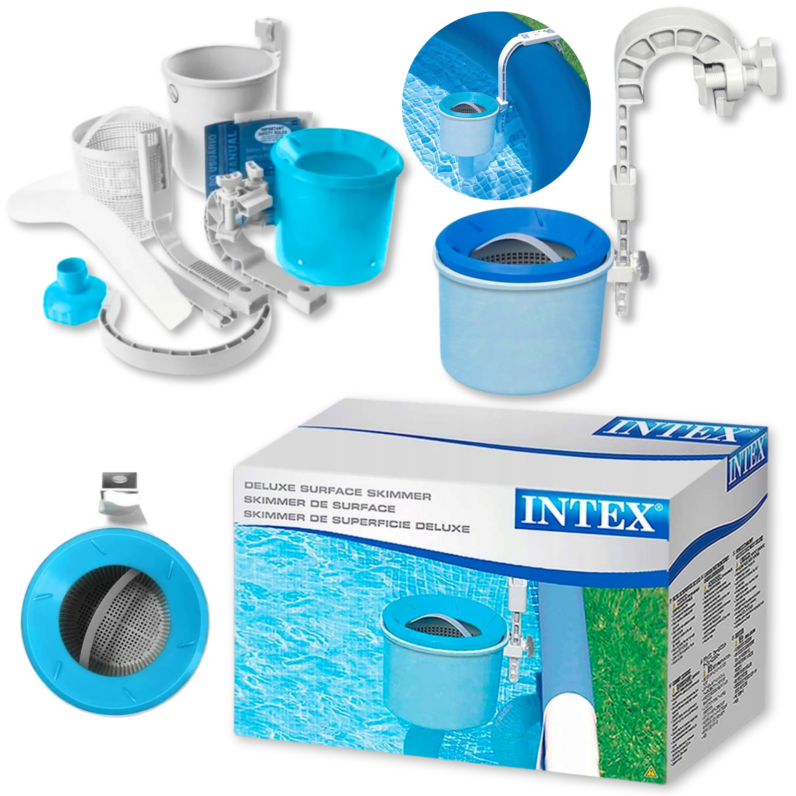 Skimmer Do Basenu Intex Oczyszczający Wodę Basenowy Powierzchniowy Skimer