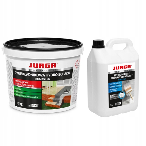 Zestaw Pod Hydroizolację – Primer Plus 5L Izomass 2K 20kg Jurga