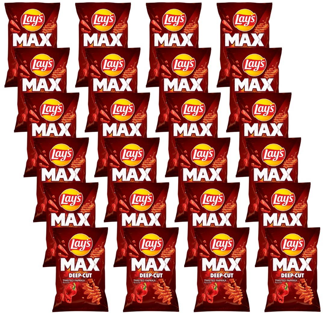 Lay's Lays Max Paprika Chipsy ziemniaczane deep-cut paprykowe 24x 120g