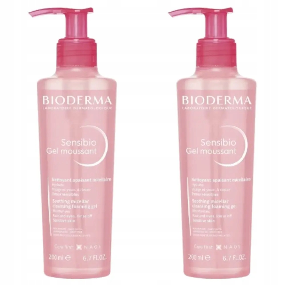 2x Bioderma Sensibio Gel Moussant, 200 ml