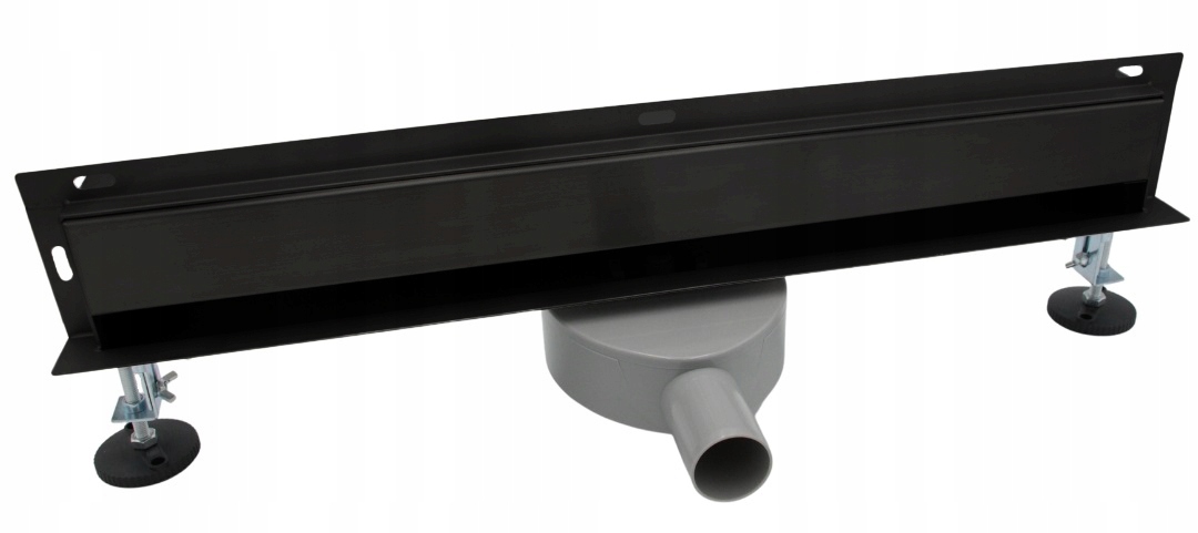 Čierny Rotačný Nástenný Odtok Sifón 90 cm 2v1