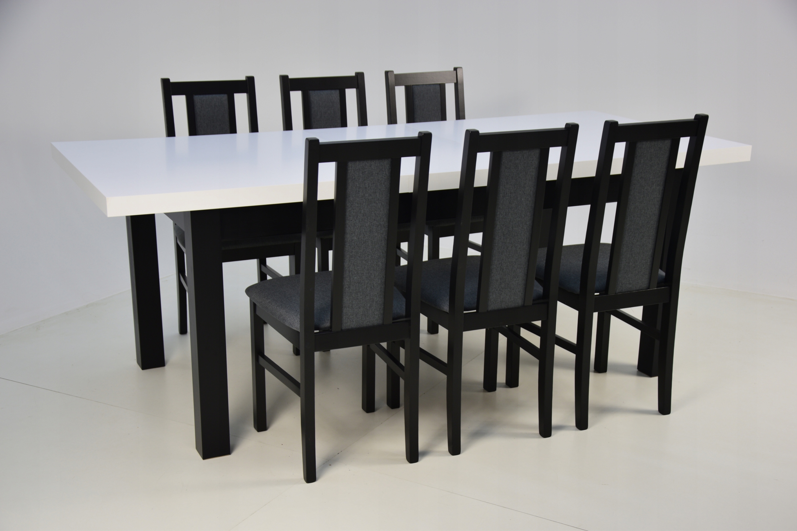 Prosty Stół rozkładany do 2,5m + 6 krzeseł Marka inna