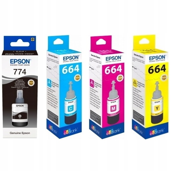 

4x Tusz Epson 774 L605 L1455 L655ECOTANK ET-3600