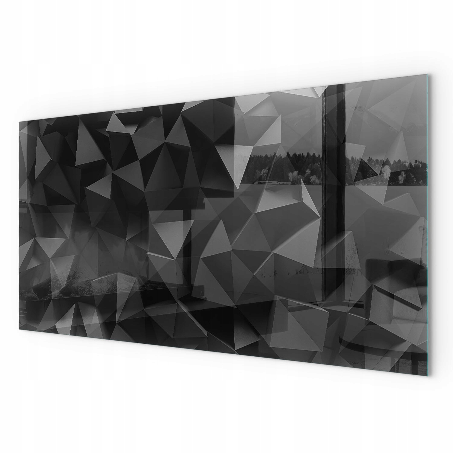 Dekoratívna podložka pod krb Kachle Koza Trojrozmerná geometria 120x60