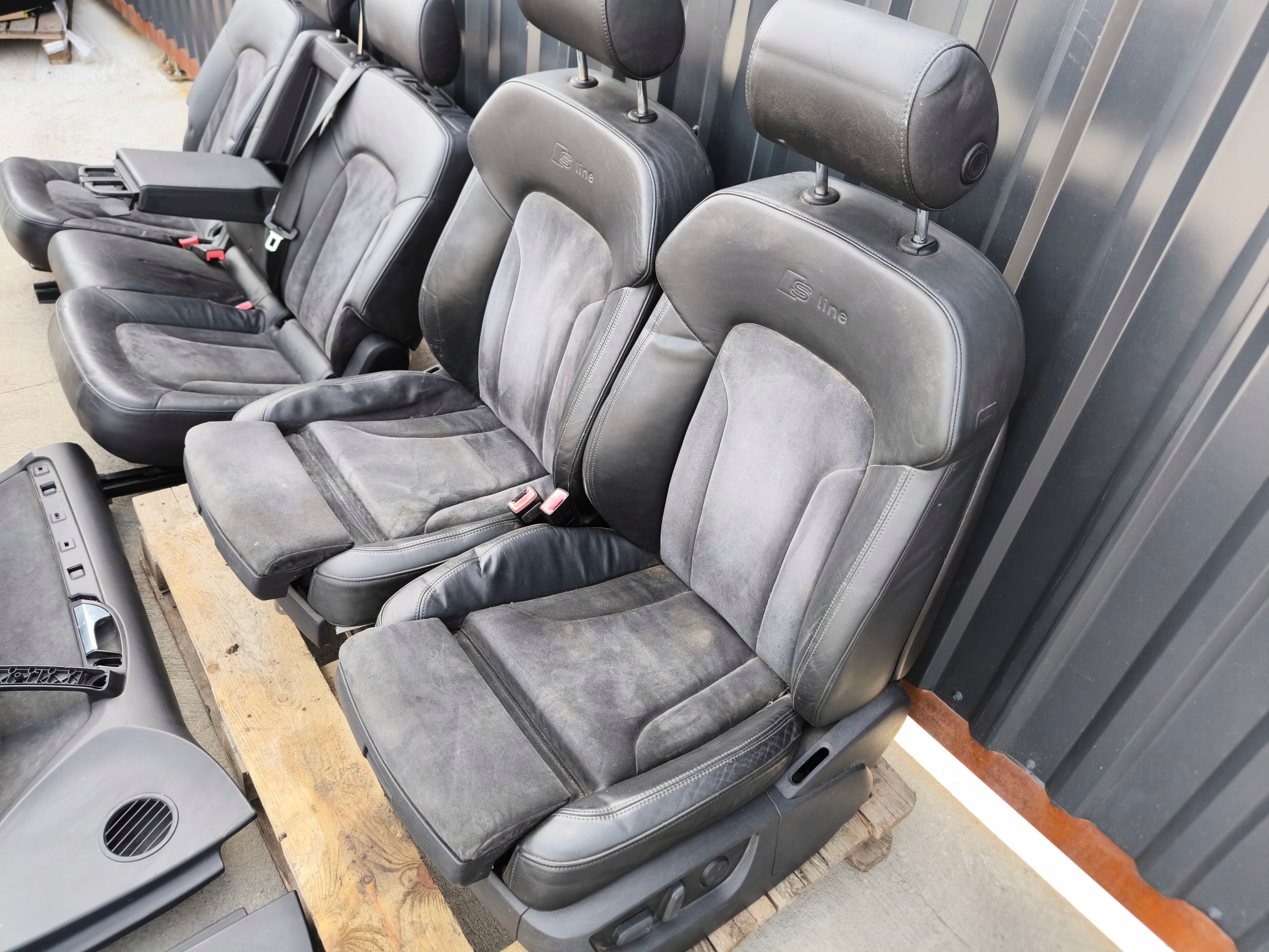 Sitz Sitze AUDI Q7 4L 7 OSOB Leder ALCANTARA S LINE BOSE KOMPLET