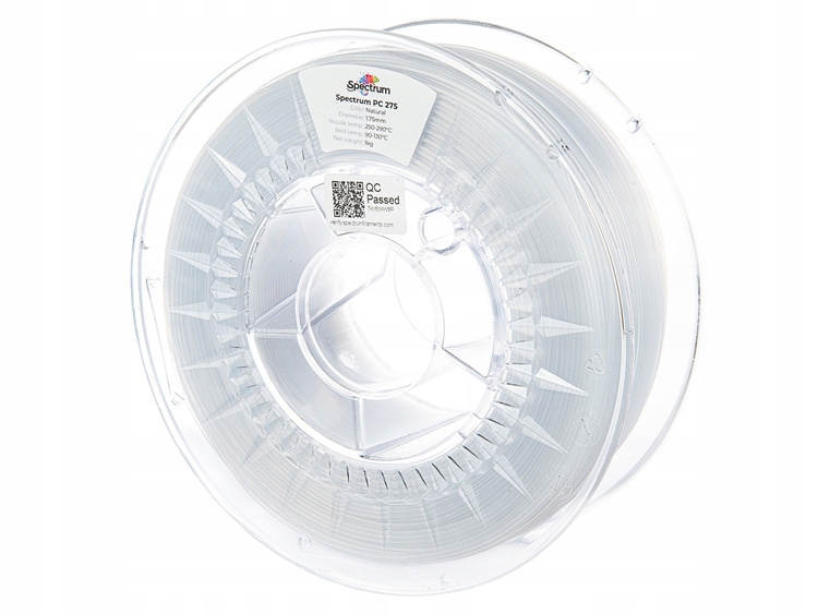 Filament Pc 275 1.75mm Natural 1kg Transparent