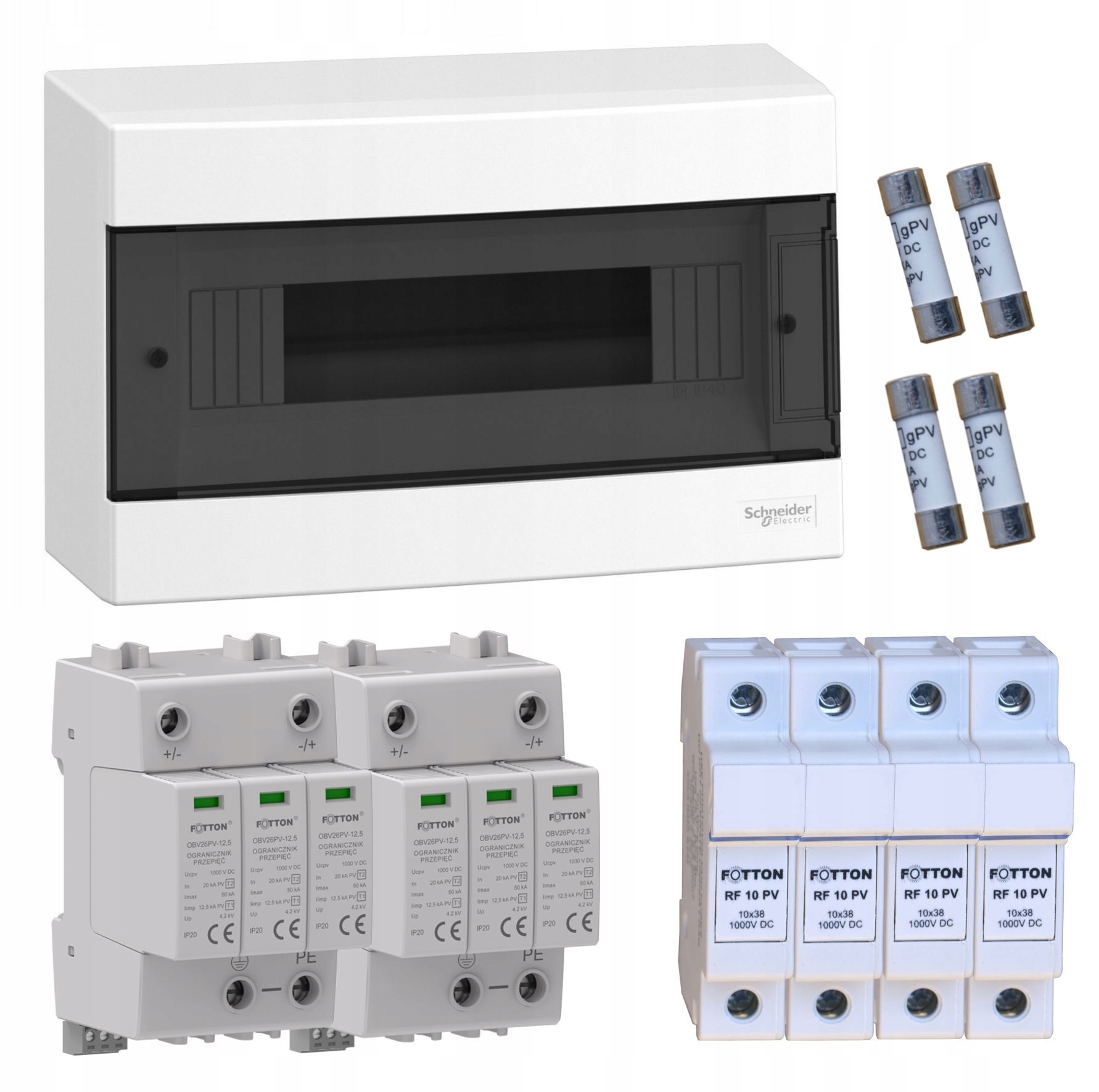 Rozdzielnica Pv Bezpiecznik Fotowoltaika 1000V DC 2 Stringi