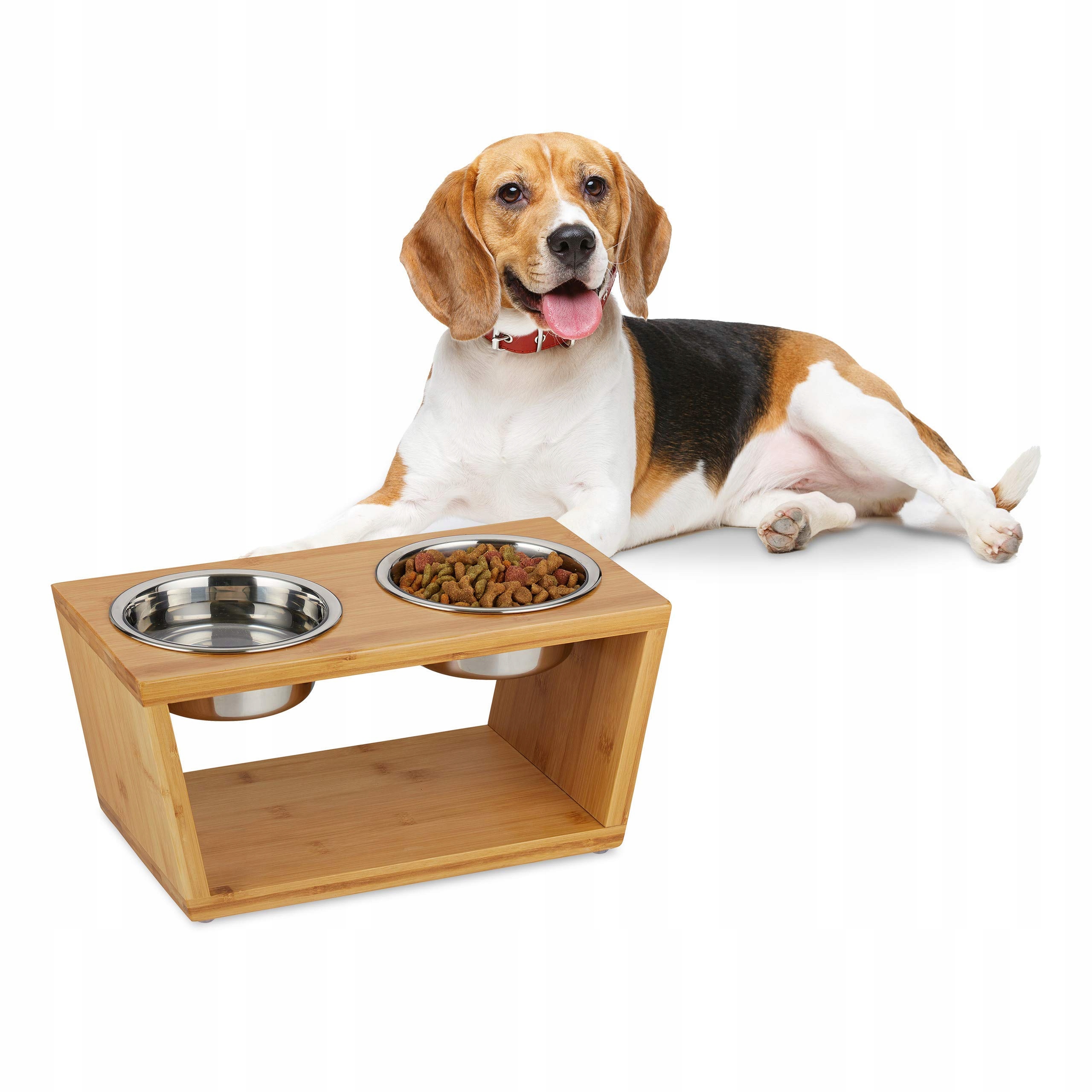 Levně Stojan na misku Relaxdays béžový 700 l