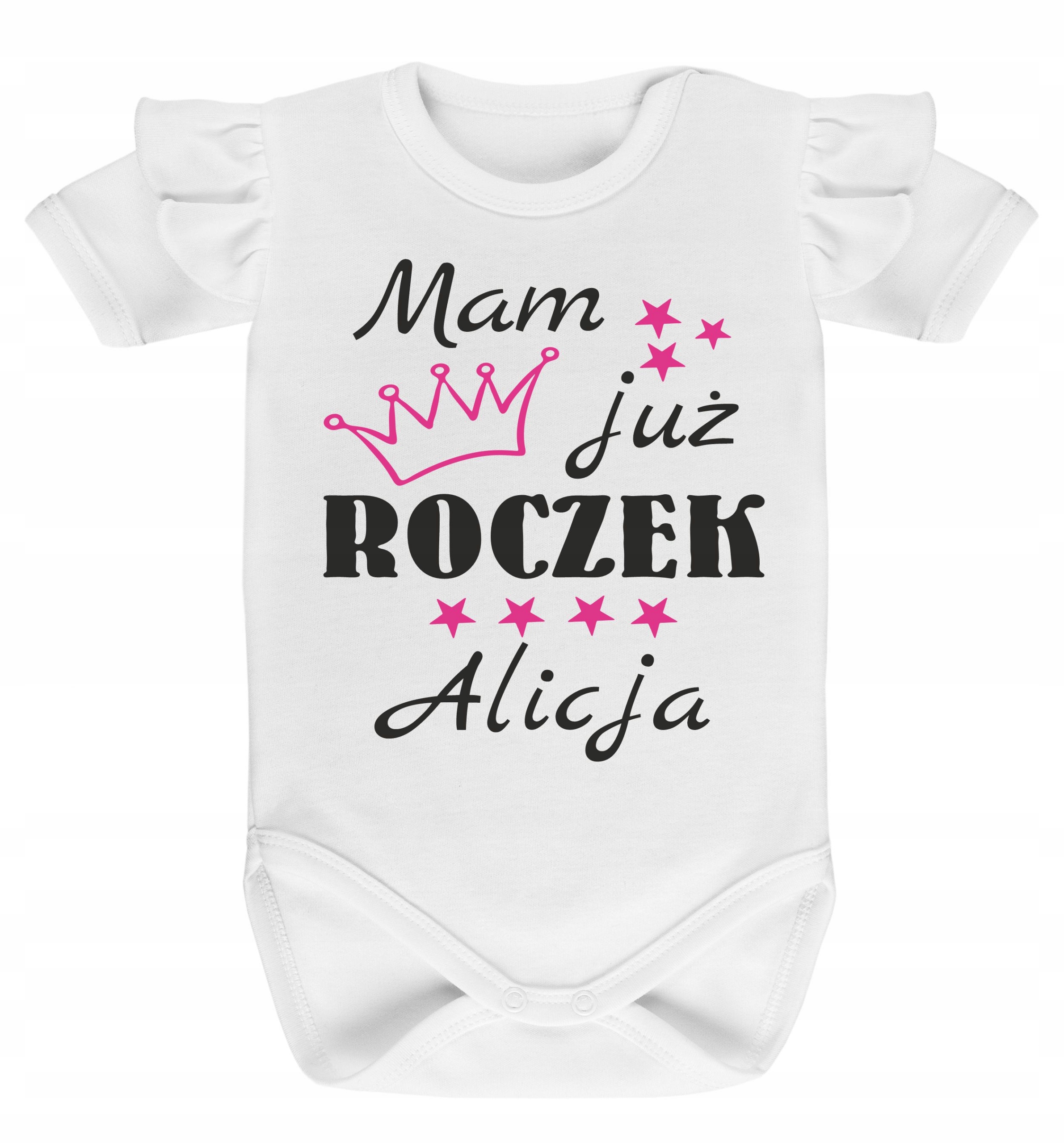 

Body z falbankami roczek, pierwsze urodziny Imię 1