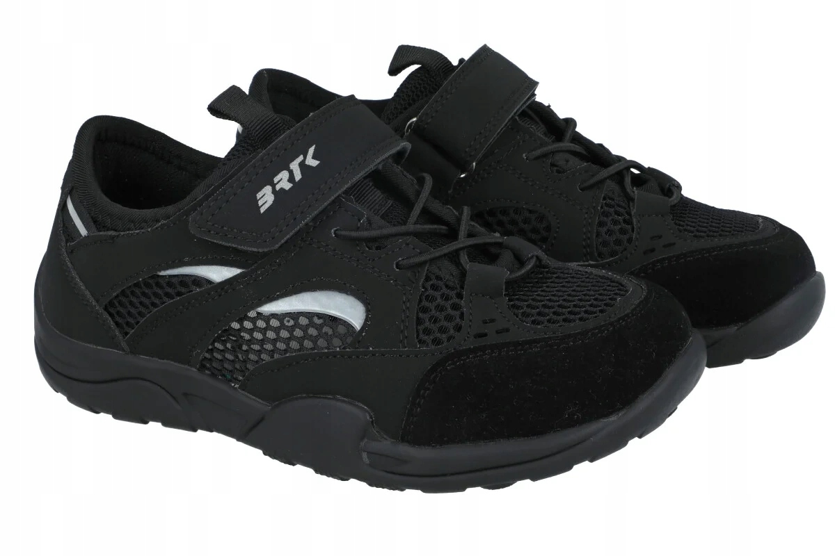 Bartek 8702311 Barefoot Półbuty Sportowe Sneakersy Siatka Rzep Czarny 31