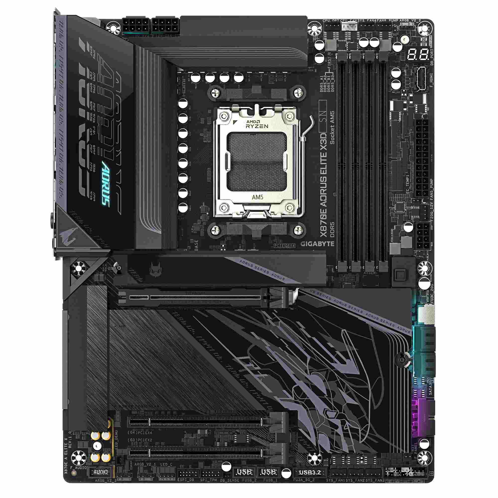 Płyta główna Gigabyte X870E A Elite X DDR5 USB4 PCIe5.0 WiFi Bt AM5 Atx