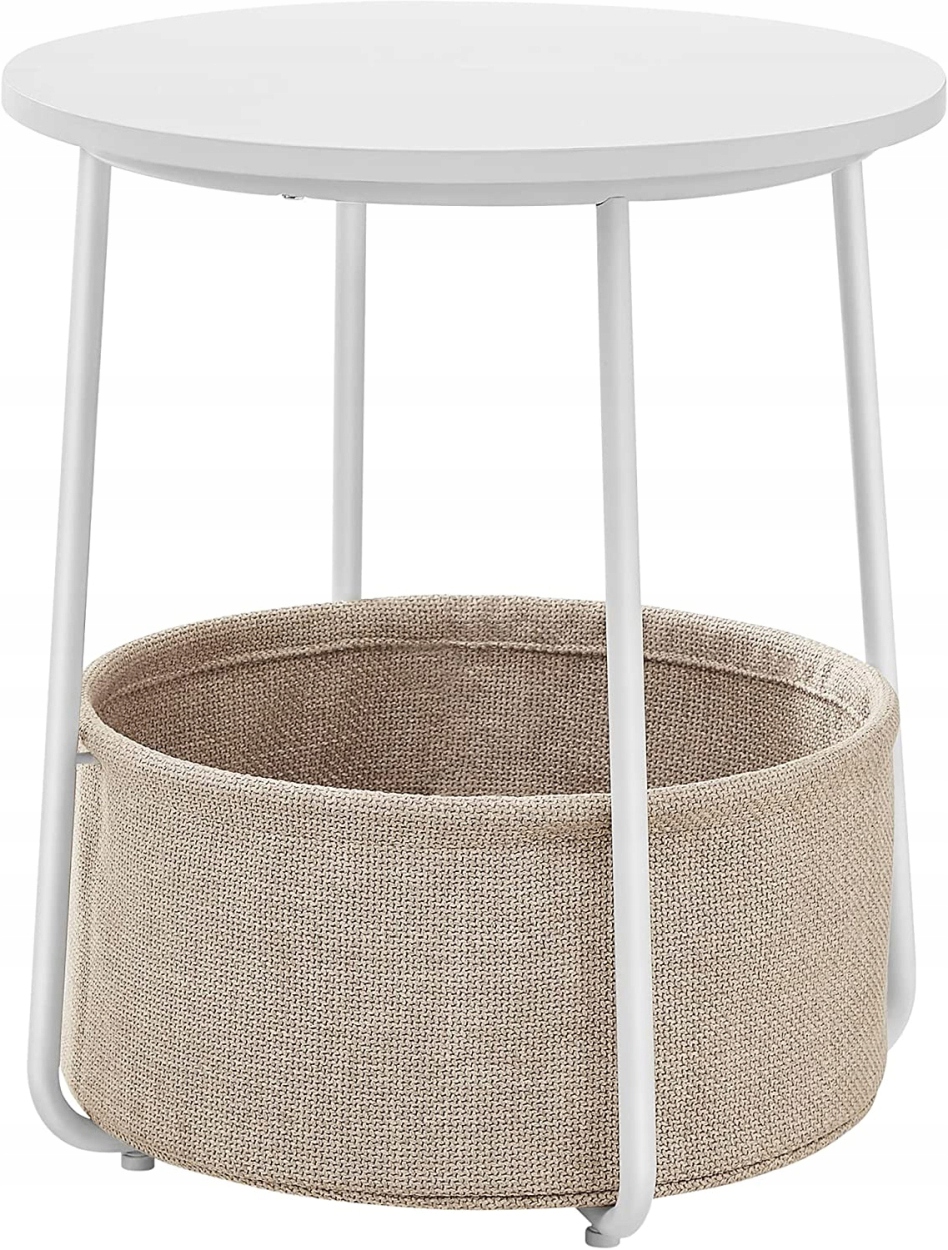 Pomocný stolek s novinami do obývacího pokoje Bílý 50 cm