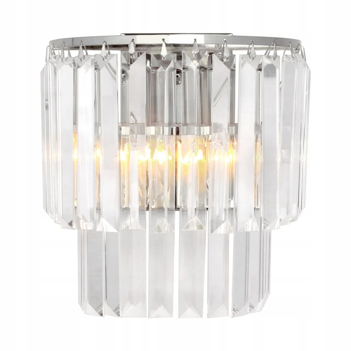 Zuma Line Strieborné krištáľové nástenné svietidlo Glamour E14 40W Amedeo