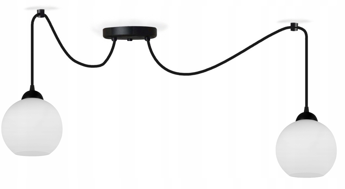 Závěsná Lampa Pavouk 2 Stropní Lustr Bílé Stínidlo Nastavitelné Led