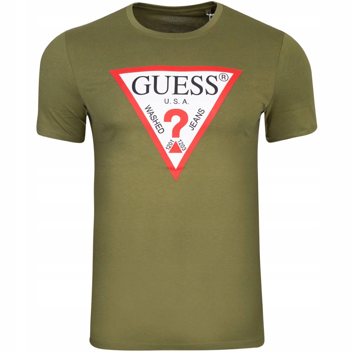 Guess Pánské Tričko Cn Ss Original Logo Zelená vel. M