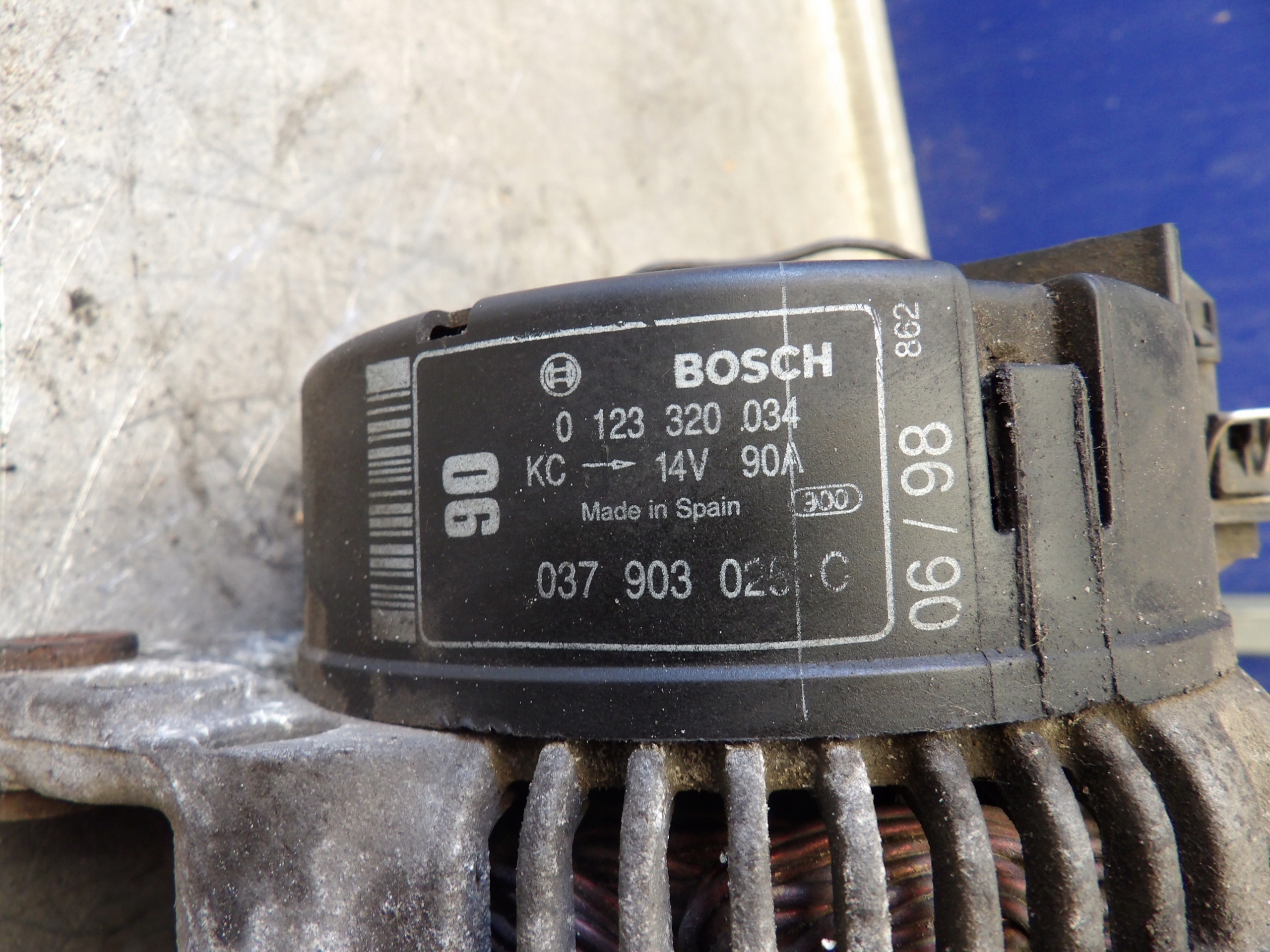 Audi A3 8L ALTERNATOR 1,8B 0123320034 037903025C