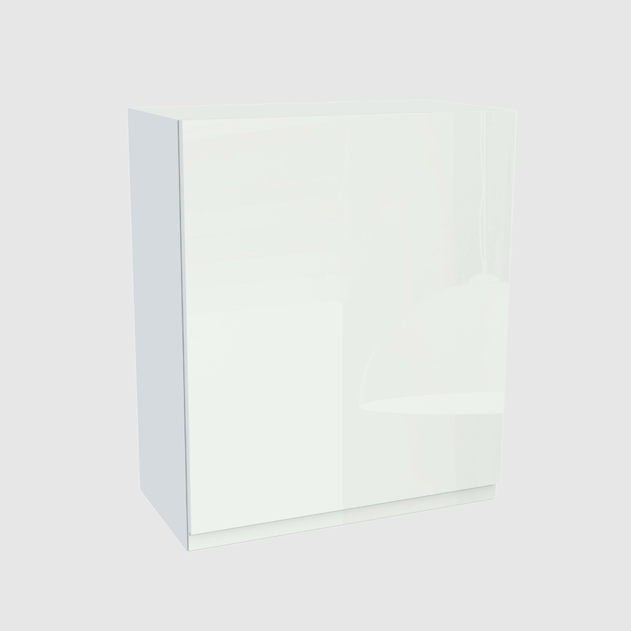 Horná skrinka 60/72 Frezo Biela predná časť Bezúchytková Biela Akryl Lesk