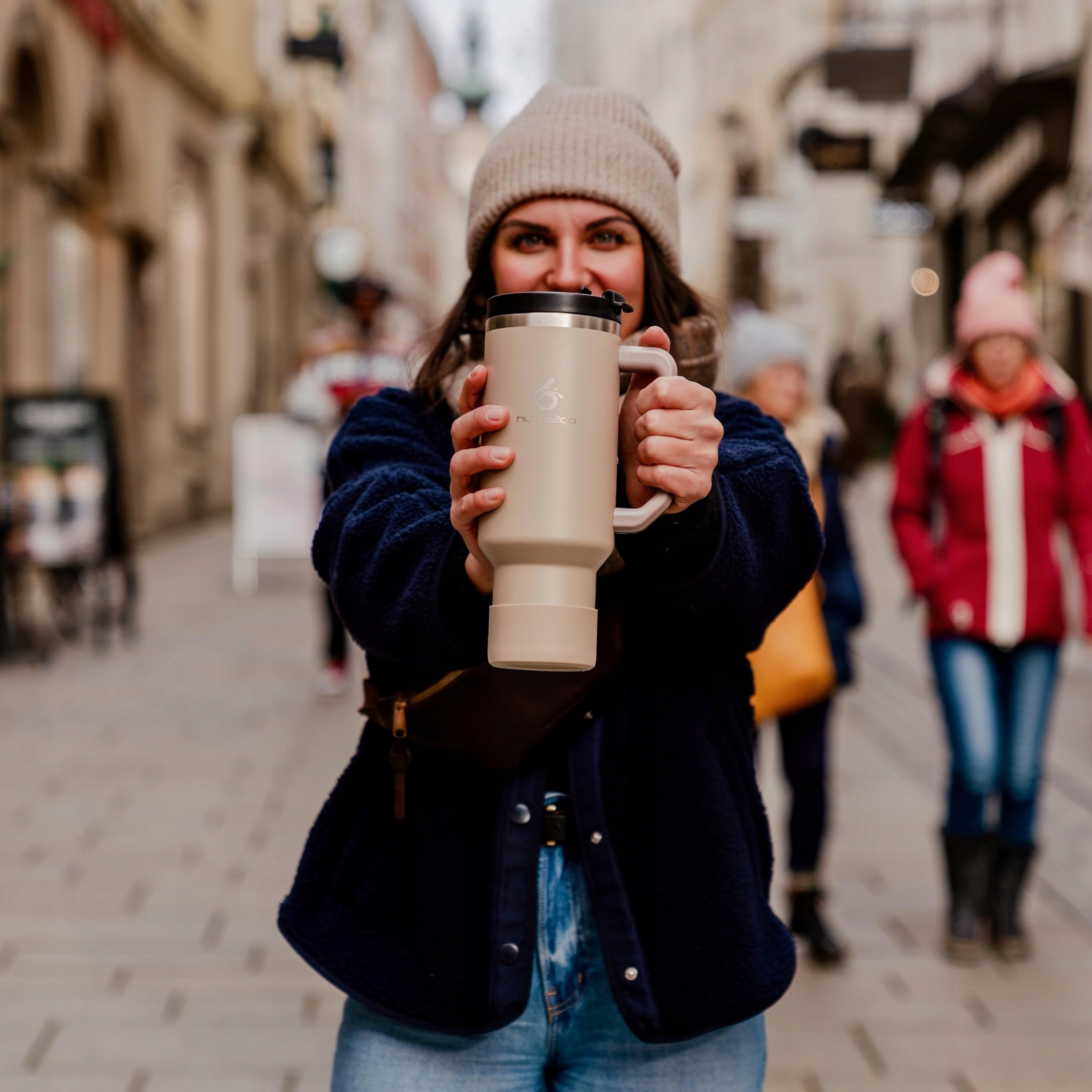 HYDRO2GO Kubek Termiczny Ze Słomką 1200ml BPA Free Na Gorące I Zimne Napoje — miniatura 7