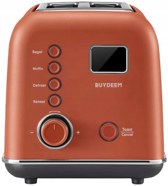 BUYDEEM Automatyczny Metalowy Toster na 2 kromki, DT730E, Koi Red, EU — 6