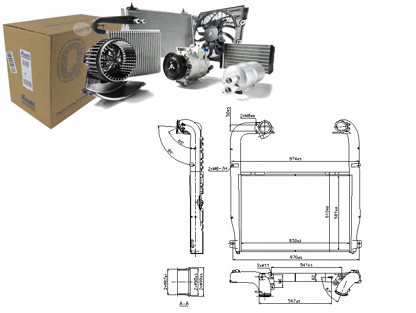 INTERCOOLER SCANIA G R DC13.05-DC13.147 04.04- NIS
