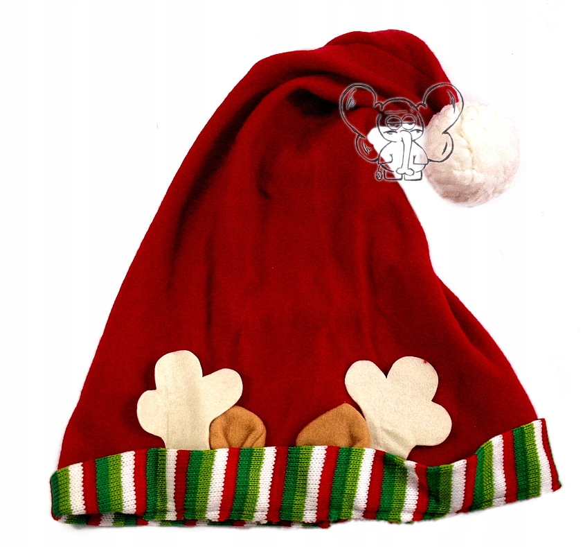 CZAPKA MIKOŁAJA MIKOŁAJKI FLAUSZ RENIFER 60CM Kod producenta 446