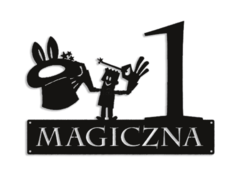 Číslo Na Dom 80 cm Tabuľa Adresa Oceľ 2 mm Ulica Magická