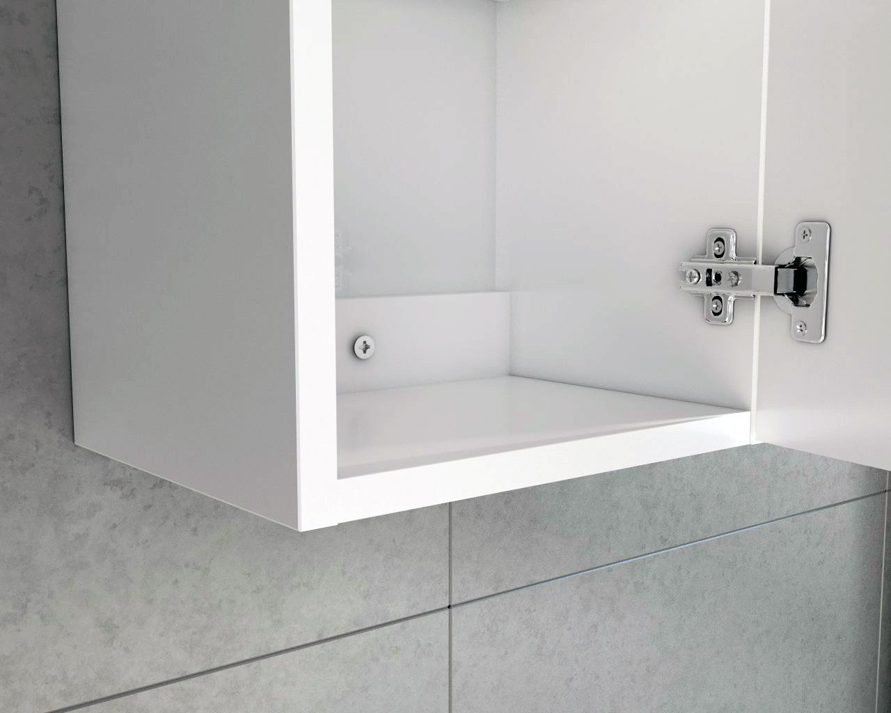 WISZĄCY SŁUPEK do łazienki 160 biały + dąb wotan Typ wiszące