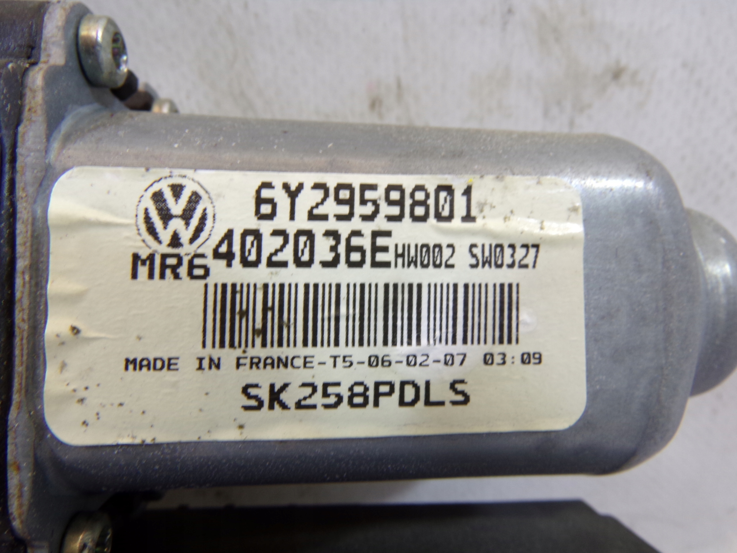 mini motor engine windows front PRAWEJ right front SKODA ROOMSTER 1
