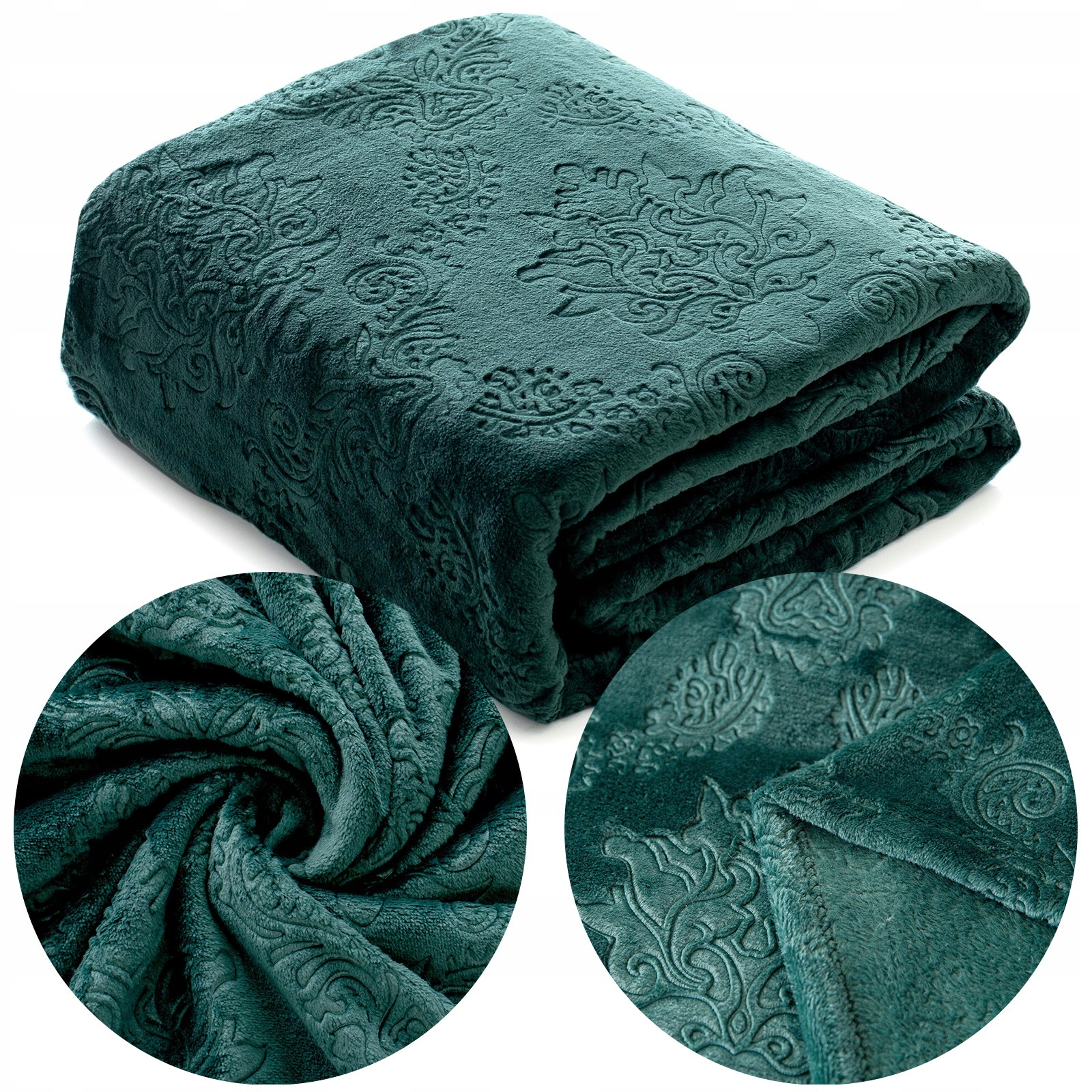 Přehoz na postel 200x220 cm Mikrovlákno Teplá deka Vzor Ornamenty