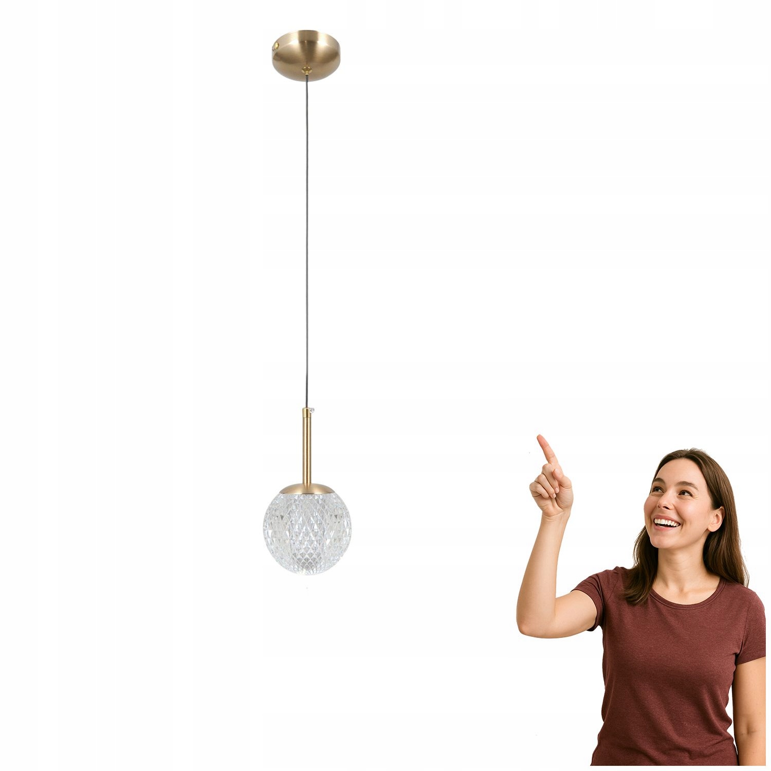 Závěsná lampa Padri PND-40827-1-HBR-CL Italux