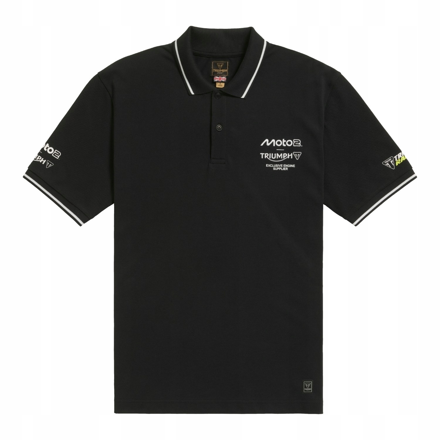 MPOS26800-L Koszulka męska Triumph Polo Moto 2 '26 Black L