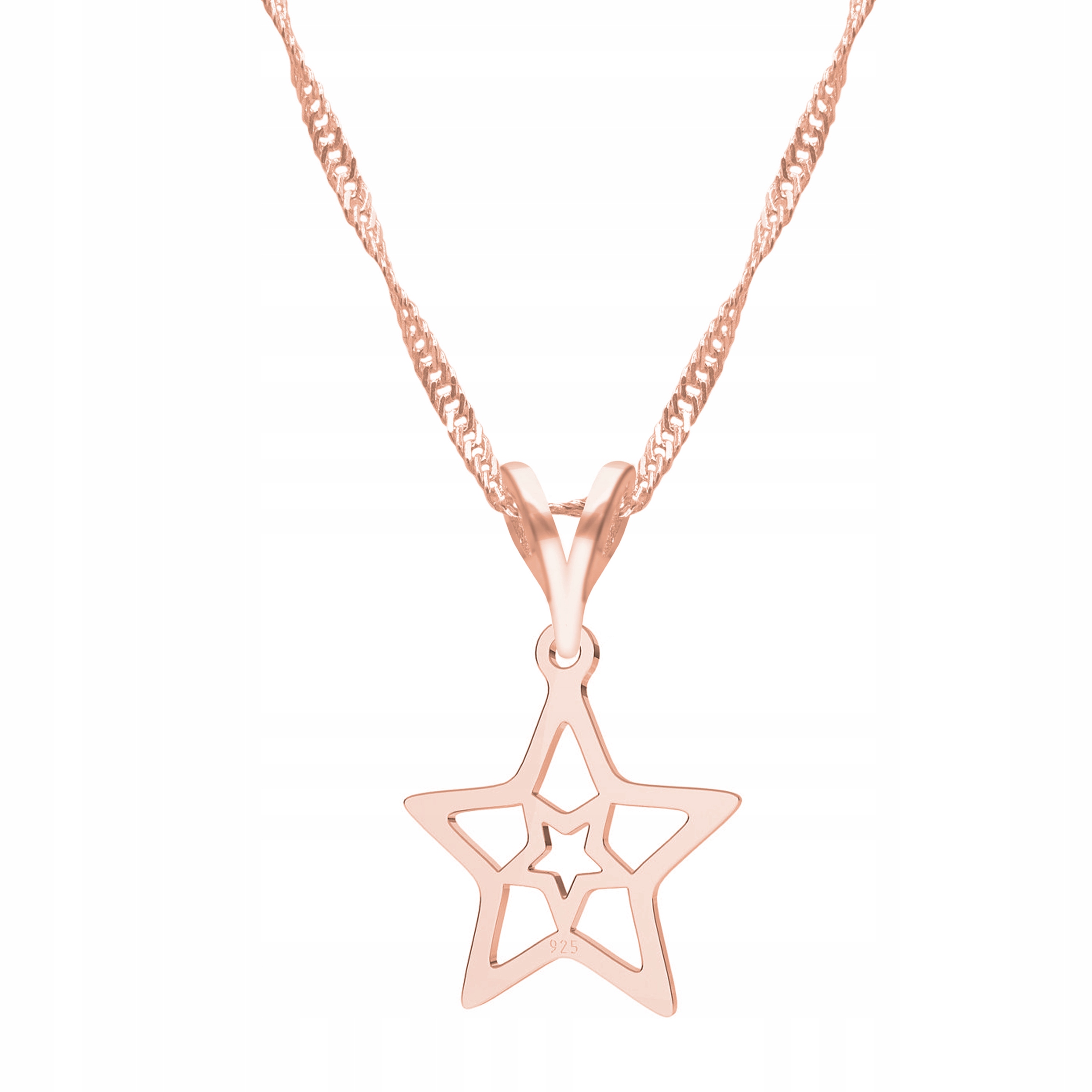 Řetízek zlatý náhrdelník 925 Hvězda Hvězdička