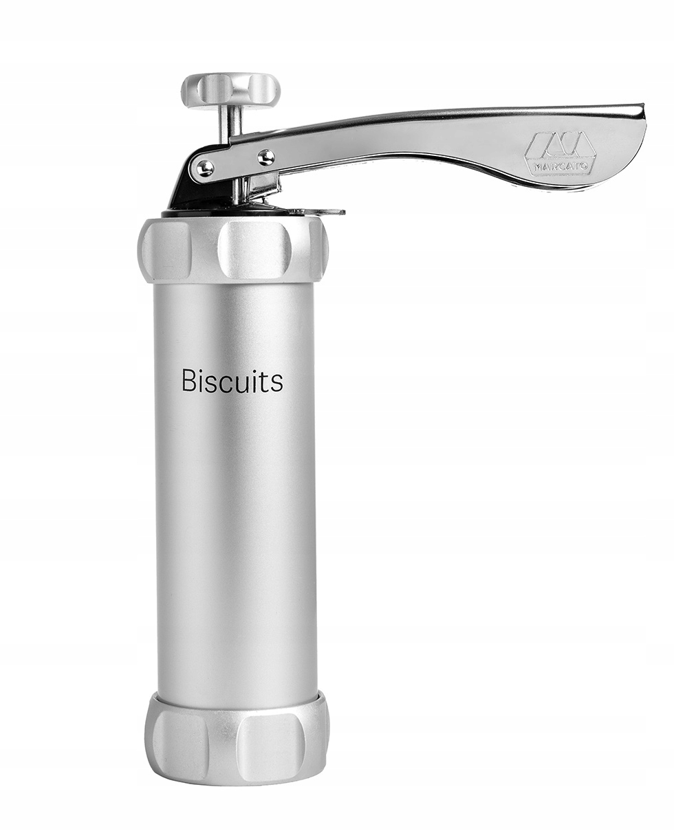 Marcato Classic Line Ručný strojček na stláčanie koláčikov Strieborný